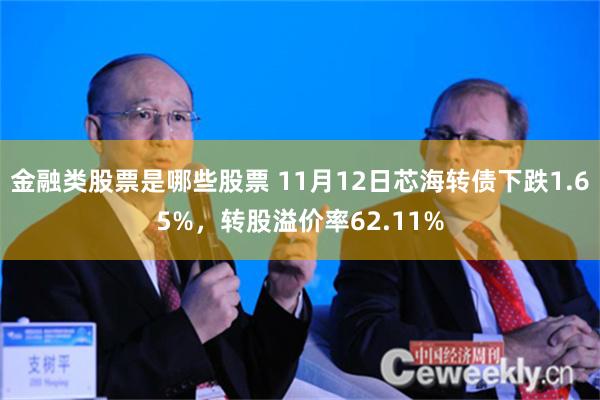 金融类股票是哪些股票 11月12日芯海转债下跌1.65%，转股溢价率62.11%