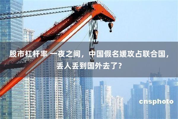 股市杠杆率 一夜之间，中国假名媛攻占联合国，丢人丢到国外去了？